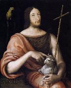 Jean Clouet Portrait of Francois I as St John the Baptist oil